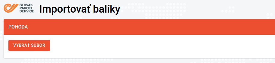 Výber XML súboru z Pohody